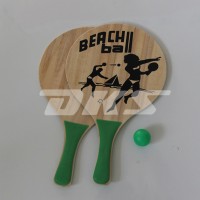 High quality wooden beach tennis racket set